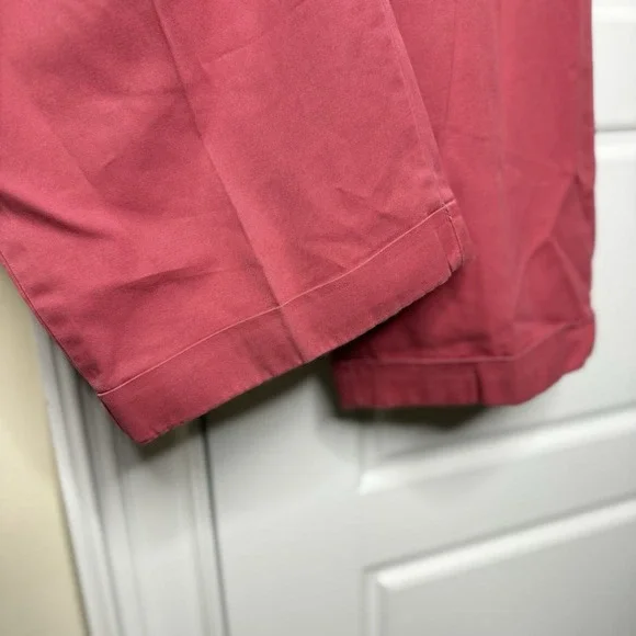 Vintage Polo Ralph Lauren Pleated Chinos Mens 36/28 Salmon 100% Cotton Trousers - Picture 6 of 12